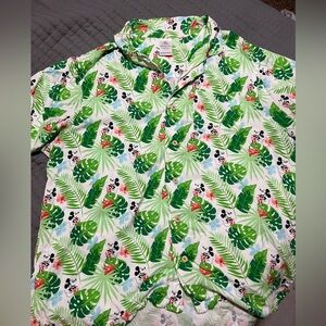 Tropical Mickey button down